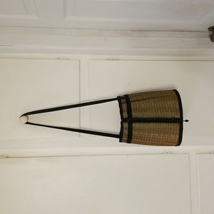 BASKETS OF CAMBODIA Cinch Basket Bucket Bag Purse Crossbody medium Size